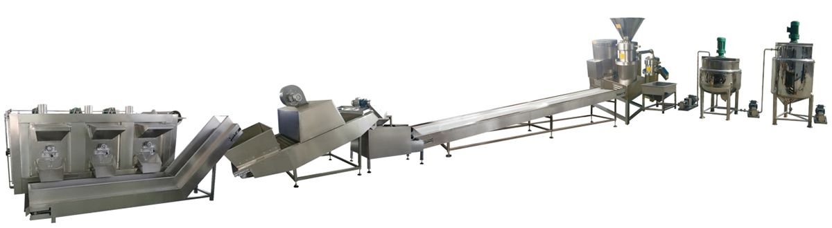 Linha de produção de manteiga de amendoim