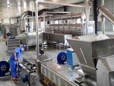 Linha de produção de arroz instantâneo
