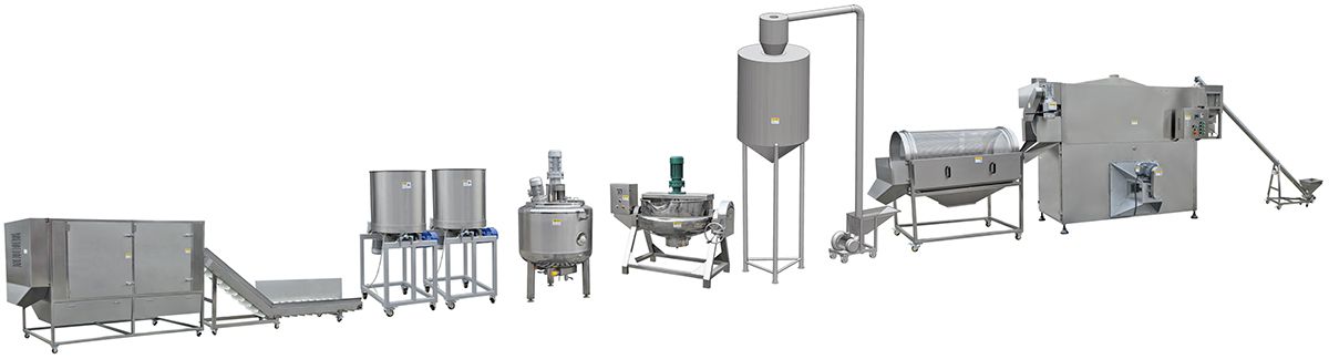 Linha de produção de pipoca de cogumelos e pipoca borboleta