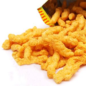 Linha de produção de Kurkure, Cheetos e Niknak fritos