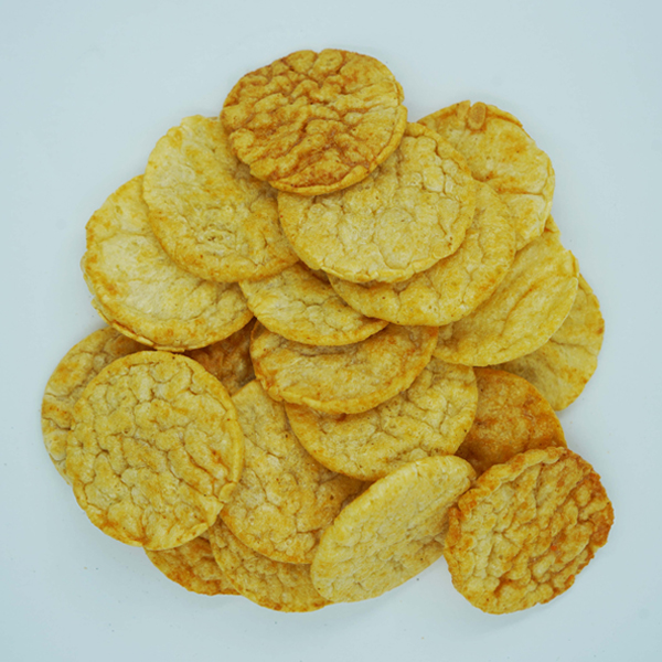 Linha de produção de biscoito de arroz/chips estufados