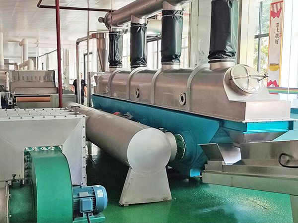Secador de leito fluidizado vibratório